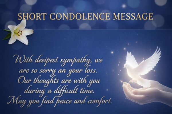 Short Condolence Message: 10 Kind Words short condolence message